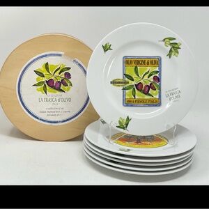 La Frasca d’Olivo Olive Design Plate Set